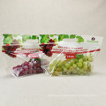 Anti Fog Customized  Zipper Keep Fresh Plastic Packing Bag for Fruits Apple Grape